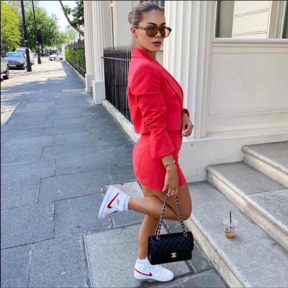 NWT Zara 2 Piece Linen Blend Cropped Blazer &Skirt - Picture 3 of 15